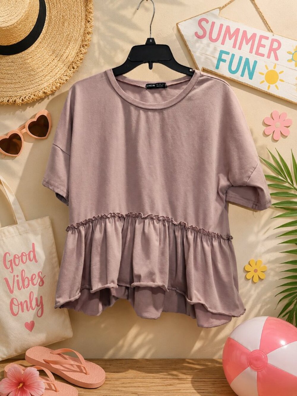 Shien Super Soft Light Dusty Pink top Sz Small-4
